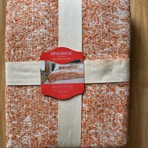 Opalhouse Jungalow Orange and Cream Woven Throw NWT